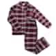 Piżama klasyczna flanelowa burgundowa