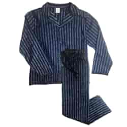 Piżama klasyczna flanelowa granatowa