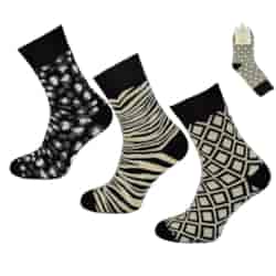 Skarpeta cosy czarna wzorowana mix 35-38 39-42