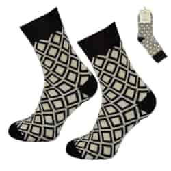 Skarpeta cosy czarna wzorowana romby 39-42