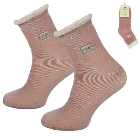 Skarpeta cosy frotka haft różowe 35-38