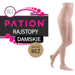 Rajstopy Damskie Elastil Beżowe PATION Rozmiar XXL