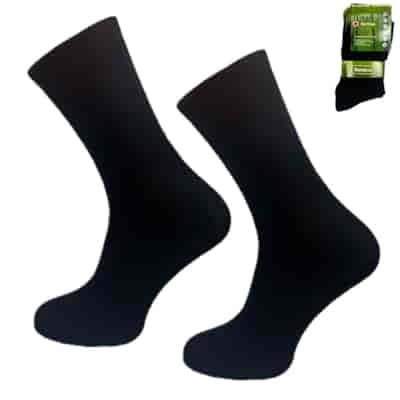 Skarpety męskie garniturowe czarne bambusowe