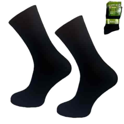 Skarpety męskie garniturowe czarne bambusowe