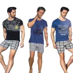 Piżama męska krótki rękaw, szorty