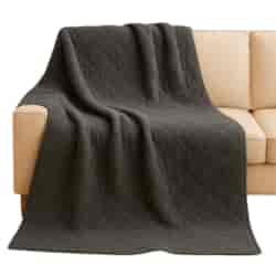 Koc 160x200 ciemno szary