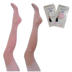 Rajstopy dziewczęce białe i różowe