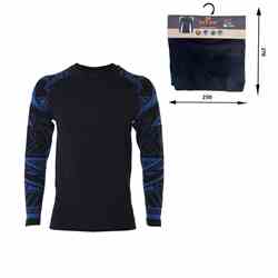 Bielizna thermo bluzka męska czarna+niebieski