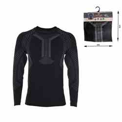 Bielizna thermo bluzka męska  czarno  szara