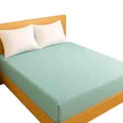 Prześcieradło typu satyna kolor niebieski 90x200