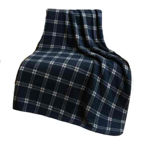 Koc flanelowy granatowy 150x200