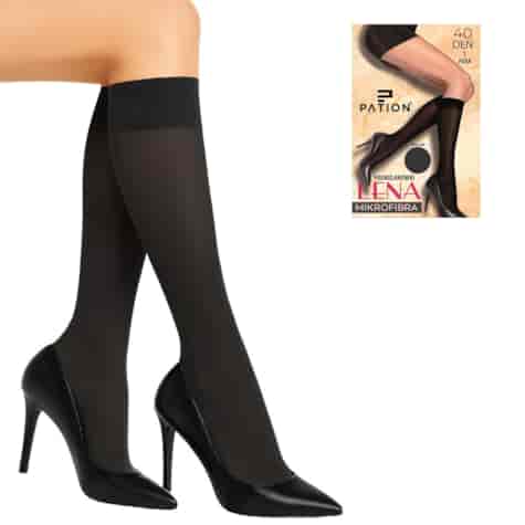 Podkolanówki  PATION mikrofibra 40 den grafit
