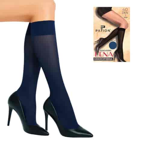 Podkolanówki PATION  mikrofibra 40 den granat