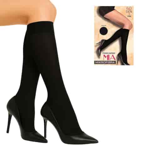 Podkolanówki PATION mikrofibra 60 den nero