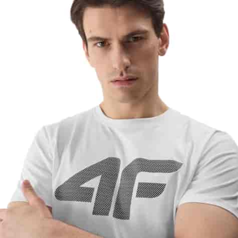 4F T-SHIRT MĘSKI M1155 BIAŁY ROZM.L