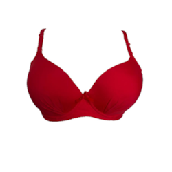 Biustonosz Damski Czerwony Gładki 8906C
