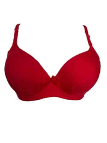 Biustonosz Damski Czerwony Gładki 8906C