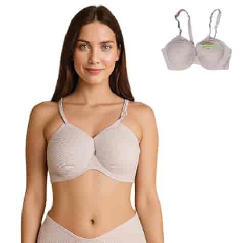 Biustonosz Damski Ecru Prążek 8038C