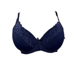 Biustonosz Damski Granatowy Półkoronka 8898C
