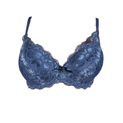 Biustonosz Damski Niebieski Półkoronka 8898C