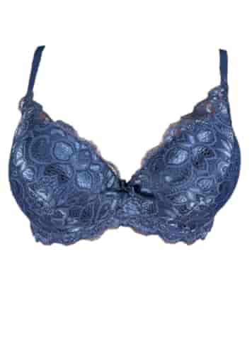 Biustonosz Damski Niebieski Półkoronka 8898C