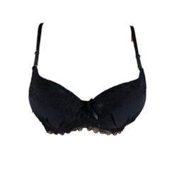 Biustonosz Damski Czarny Półkoronka 6244B