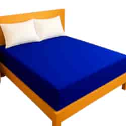 Prześcieradło z gumką Granatowe 180 x 200 cm