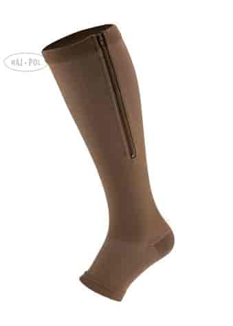 Przeciwżylakowe Z Zamkiem 3 Stopień -Ciemny BeżXXL