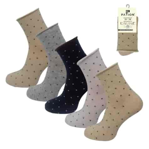 SKARPETY DAMSKIE BEZUCISKOWE PATION D-2514B KROPKI