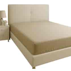 PRZEŚCIERADŁO Z GUMKĄ BEŻOWE 200x220