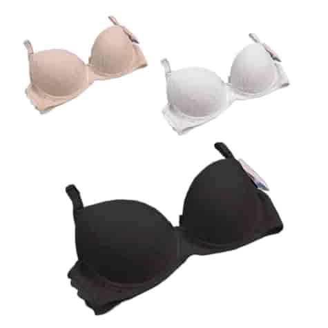 Biustonosz półkoronkowy czarny miseczka C