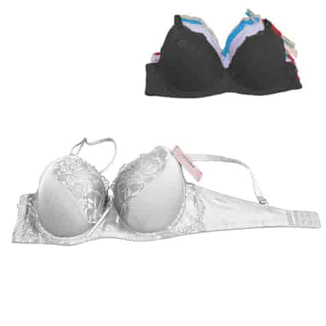 Biustonosz półkoronkowy biały miseczka D