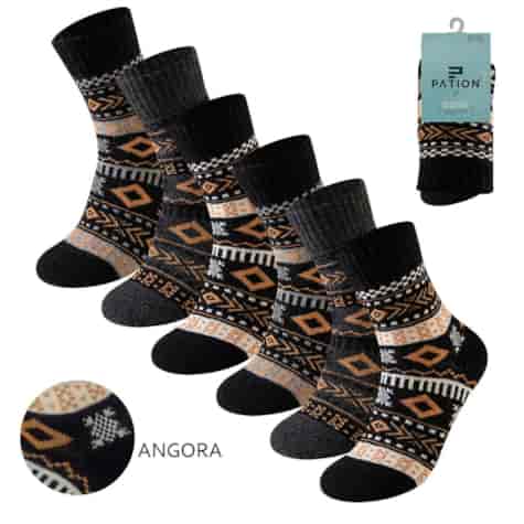 SKARPETA DAMSKA ANGORA DESIGN W25-17 35-38