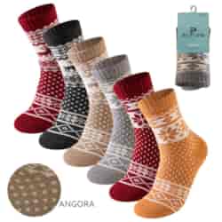 SKARPETA DAMSKA ANGORA DESIGN W25-18 35-38