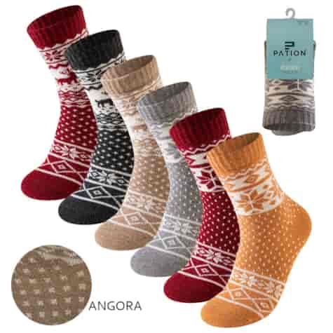 SKARPETA DAMSKA ANGORA DESIGN W25-18 35-38