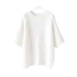 Sweter damski krótki rękaw HABIBI BIAŁY