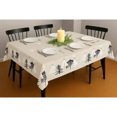 OBRUS DEKORACYJNY SNOWELLE ŚNIEŻYNKI 150x300cm