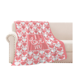 KOC WALENTYNKOWY AMOURA I LOVE YOU 100X130CM