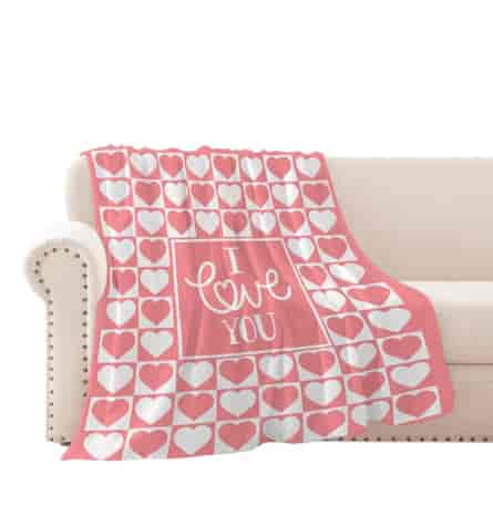KOC WALENTYNKOWY AMOURA I LOVE YOU 100X130CM