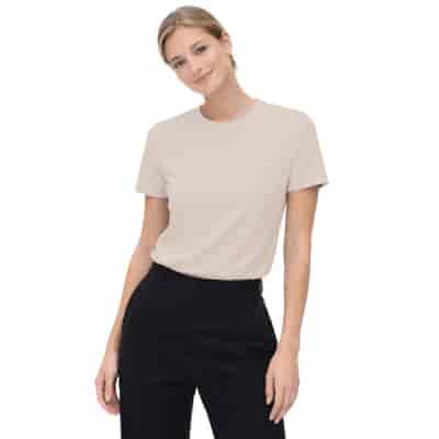 T-SHIRT DAMSKI BASIC BEŻ S