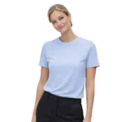 T-SHIRT DAMSKI BASIC NIEBIESKI S