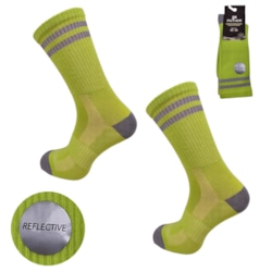 SKARPETY MĘSKIE ODBLASKOWE ZIELONE ROZM. 43-46