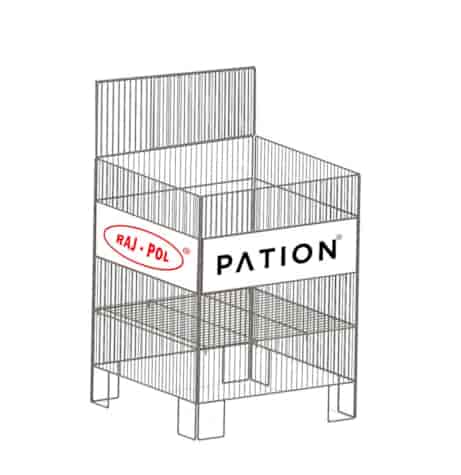 Kosz z drutu 600 x 600 x H800 składany