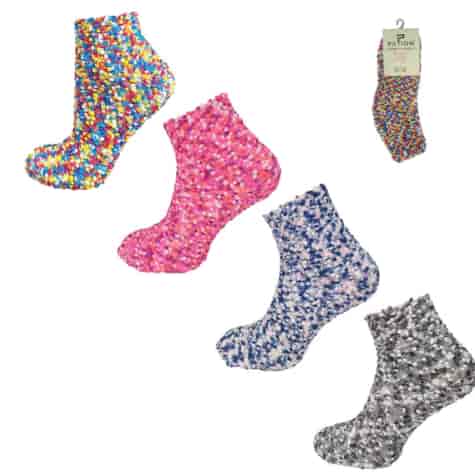 Skarpeta Damska Bąbelkowa Bukla Multi Kolor