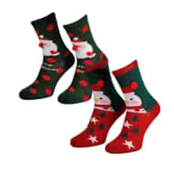 Skarpeta damska świąteczna- zielona