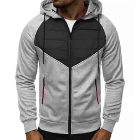 Bluza z kapturem jasnoszara M