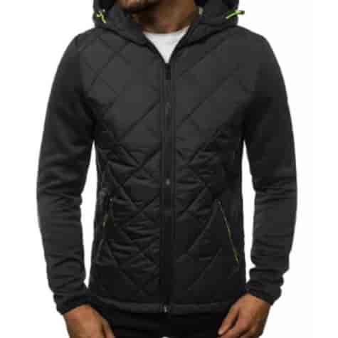 Bluza z kapturem na zamek czarna M