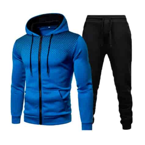 Komplet  męski bluza i spodnie niebieskoczarny XL