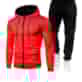 Komplet dres  bluza i spodnie czerwono-czarny L