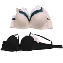 Biustonosz półkoronkowy czarny miseczka B